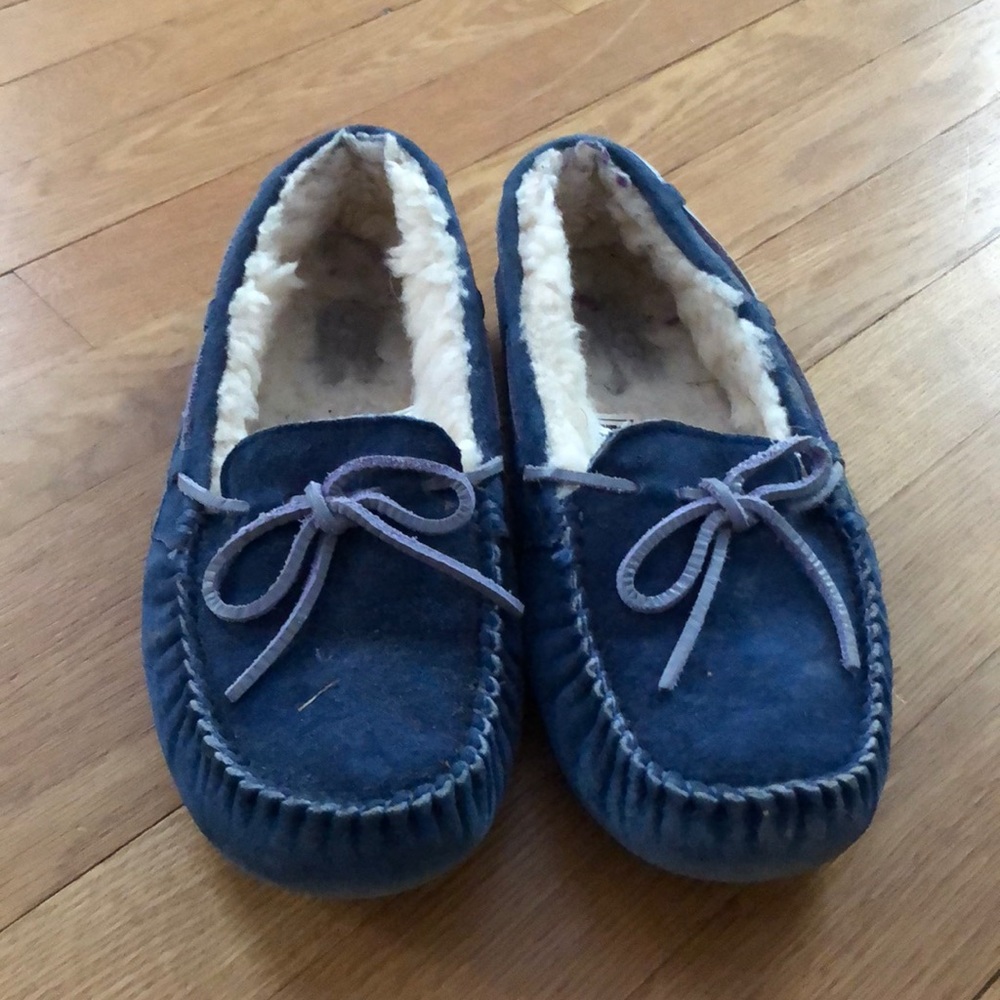 Navy UGG moccasins